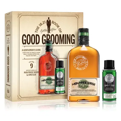 18.21 Man Made Book of Good Grooming Volume lote de regalo Spiced Vanilla(para hombre)