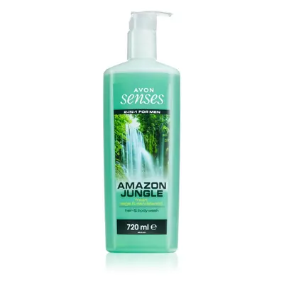 Avon Senses Amazon Jungle gel de ducha para cabello y cuerpo para hombre