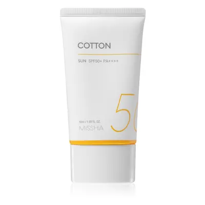 Missha All Around Safe Block Cotton Sun protector solar SPF 50+ para pieles sensibles y alérgica