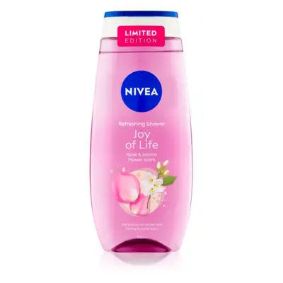 Nivea Joy of Life gel de ducha para cuidar la piel Rose & Jasmine