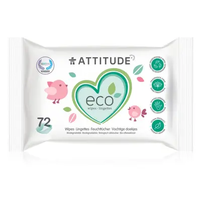 Attitude Eco toallitas húmedas sin aroma