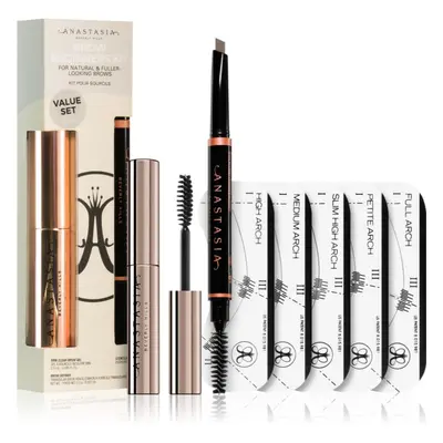 Anastasia Beverly Hills Brow Beginners Kit kit para cejas Dark Brown tono