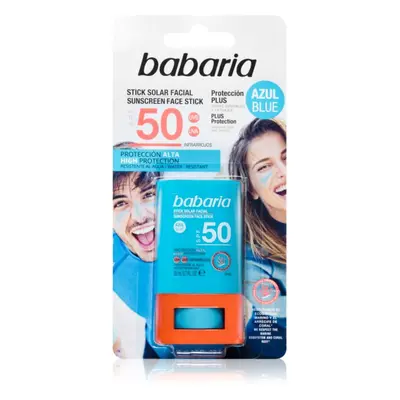 Babaria Blue Face Sun Stick barra hidratante protectora para el rostro y zonas sensibles SPF