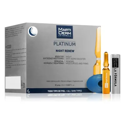 MartiDerm Platinum Night Renew sérum exfoliante en ampollas