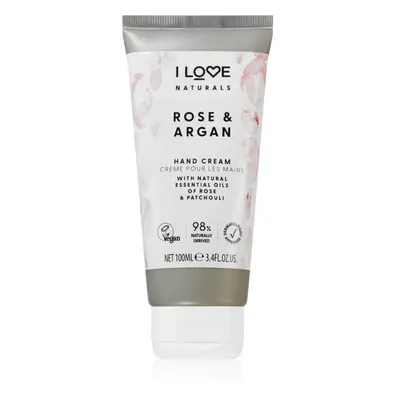 I love... Naturals Rose & Argan crema hidratante para manos con olor a rosa