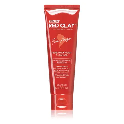 Missha Amazon Red Clay™ espuma de limpieza profunda con arcilla