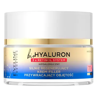 Eveline Cosmetics Bio Hyaluron 3x Retinol System crema regeneradora intensa 70+