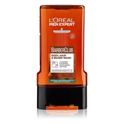 L’Oréal Paris Men Expert Barber Club gel de ducha para hombre para cabello, barba y cuerpo