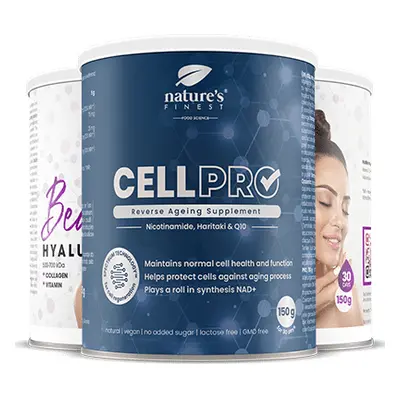 Cell Pro | Suplemento anti-envejecimiento | Bebida o smoothie | Nicotinamida | Vitamina B3 | Glu