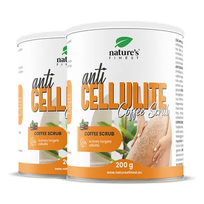 Nature's Finest Coffee Scrub 1+1 | exfoliante de café anticelulítico natural | arábica, sal rosa y aceites para piel suave y lis