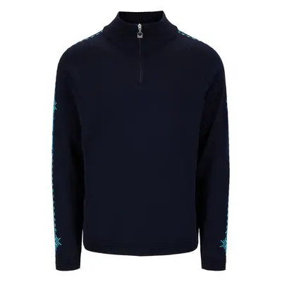 Dale of Norway Geilo Mens Merino Wool Sweater Marine/Peacock Jersey Camiseta de esquí / Sudadera