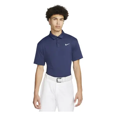 Nike Dri-Fit Tour Mens Solid Golf Midnight Navy/White Camiseta polo