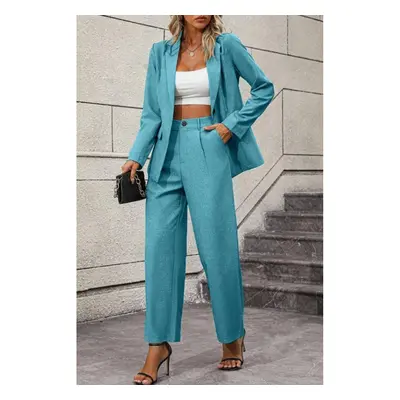 Elegante Conjunto De Blazer Y Pantalón, Menta