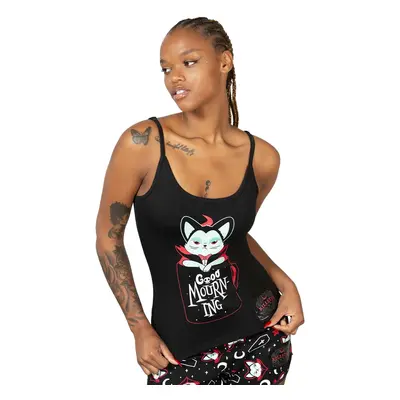 camiseta de tirantes (pijama) para mujer KILLSTAR - Catnap - Negro