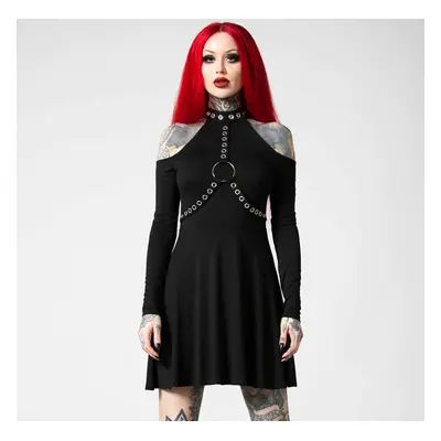 vestido de manga larga para mujeres KILLSTAR - Helter - Negro