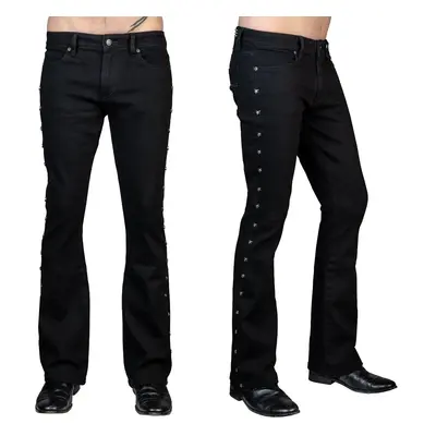 pantalones de hombre (vaqueros) WORNSTAR - Guantelete Cráneo - Negro