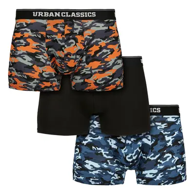 Calzoncillos tipo bóxer para hombre URBAN CLASSICS - 3-Pack - blue camo / orange