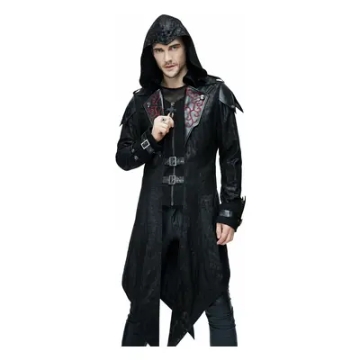 abrigo de para hombre DEVIL FASHION - Vlad Hooded Punk Synthetic Leather