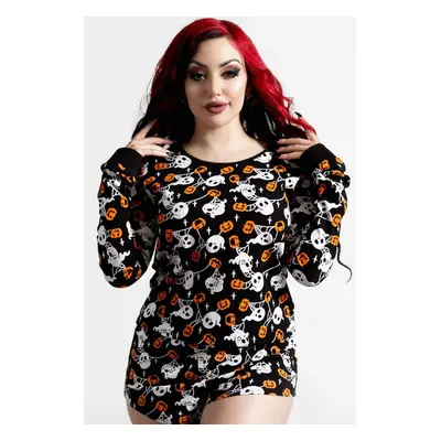 camiseta de manga larga mujer (pijama) KILLSTAR - Haunted Pumpkin - Negro