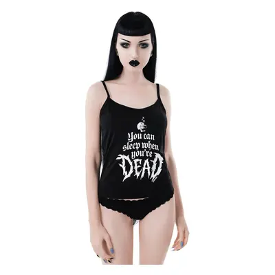 Camiseta sin mangas para mujer (pijama) KILLSTAR - Dead Sleepy - BLACK