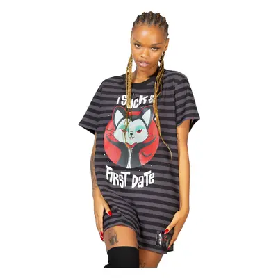 camiseta para mujer (pijama) KILLSTAR - Purrrfect Pairing - Negro