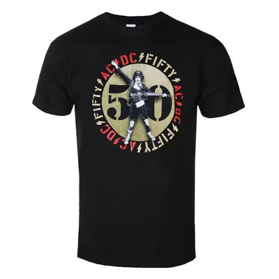 camiseta para hombre AC/DC - Fifty Angus Emblem Negro