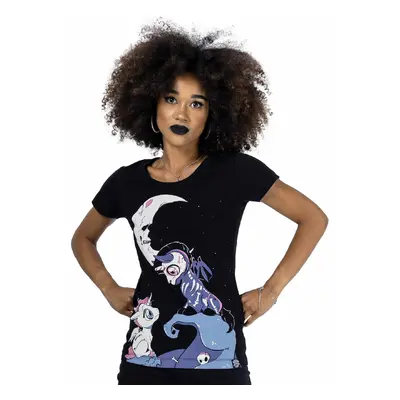 camiseta para mujer CUPCAKE CULT - UNDER THE MOON - NEGRO