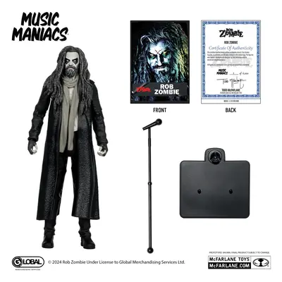 Figura Rob Zombie - Figura de acción de Metal Music Maniacs, segunda ola