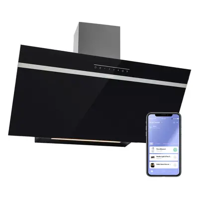 Klarstein Campana extractora Ava 90cm Wall Hood WiFi A++ m3/h Touch