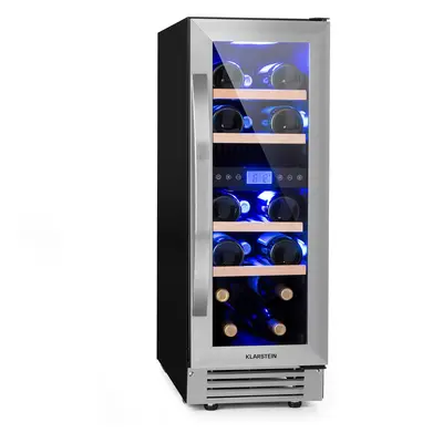 Klarstein Vinovilla Built-In Duo Nevera doble para vinos, litros, botellas, puerta de cristal y 