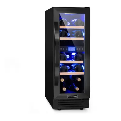 Klarstein Vinovilla Built-In Duo Nevera doble para vinos, litros, botellas, puerta de cristal y 