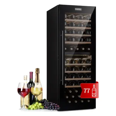 Klarstein Barossa Duo Refrigerador para vinos de zonas 191L botellas LED táctil Negro