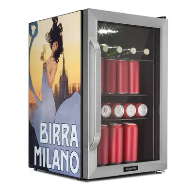 Klarstein Nevera Beersafe Birra Milano Edition litros estantes Puerta panorámica de cristal Acer