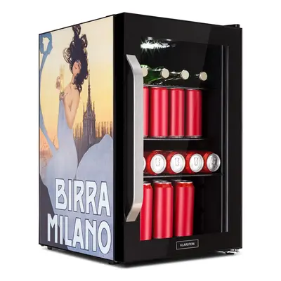 Klarstein Nevera Beersafe Birra Milano Edition litros estantes Puerta panorámica de cristal Acer