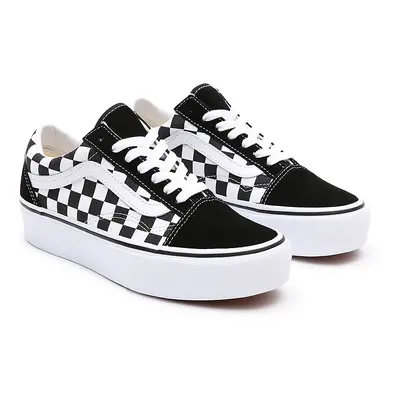 VANS Zapatillas Old Skool Con Plataforma Y Estampado A Cuadros ((checkerboard)) Mujer Negro, Tal