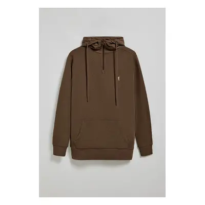 Polo Club - Hombre - Sudadera Marrón Oscuro De Media Cremallera Con Capucha Y Bordado Rigby Go