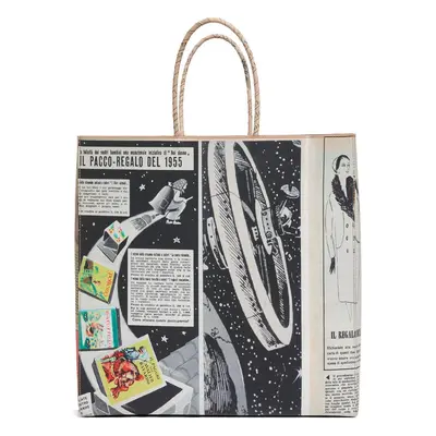 Bolso Tote Newspaper De Piel Estampada