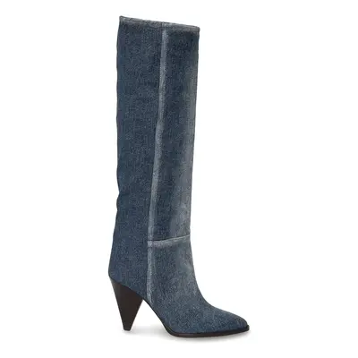 Botas Altas De Denim 90mm