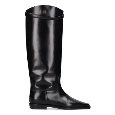 Botas Altas De Piel 10mm