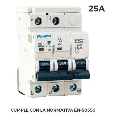 Iga 2P 25A C 10Ka Prot.Sobretension Permanente Segun Normativa En y Transitorio 15Ka 275V [E3-02