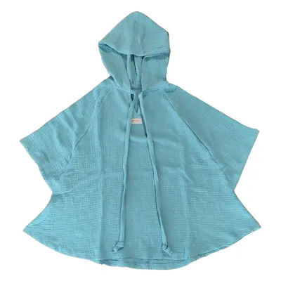 Poncho de playa de muselina con capucha Monkey Mum® - Menta