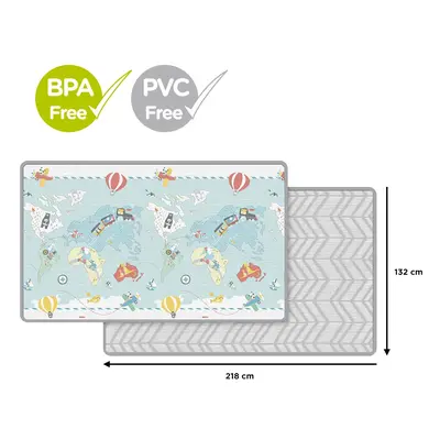 SKIP HOP Alfombra de juego libre de PVC y BPA 218x132cm Pequeño viajero 0m+