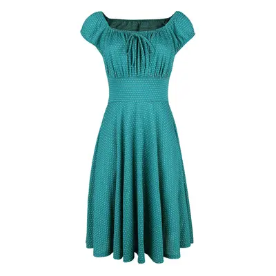 Vestidos de longitud media Rockabilly de Voodoo Vixen - Tessy Green - XS - para Mujer - Petróleo