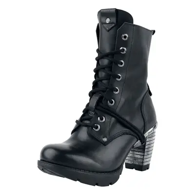 Botas Gótico de New Rock - Trail Negro Tacon Acero - EU36 EU37 - para Mujer - Negro