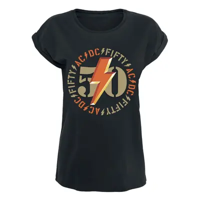 Camiseta de AC/DC - Fifty Bold Emblem - S XXL - para Mujer - Negro