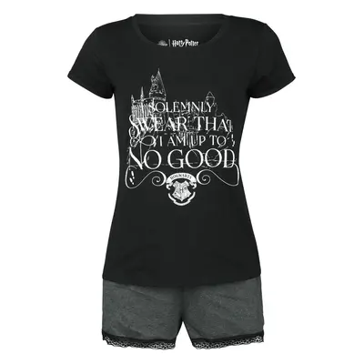 Pijama de Harry Potter - Mapa del Merodeador L - para Mujer - Negro