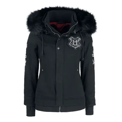 Chaqueta de Invierno de Harry Potter - Hogwarts Crest - S XL - para Mujer - Negro