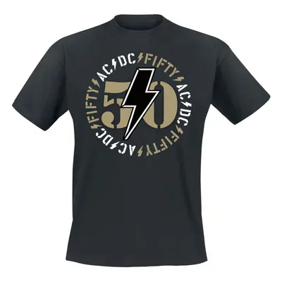 Camiseta de AC/DC - Fifty Bold Emblem - M - para Hombre - Negro