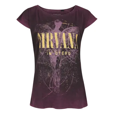 Camiseta de Nirvana - In Utero Dye - S XXL - para Mujer - Rojo vino