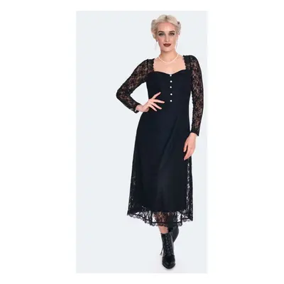 Vestidos de longitud media Gótico de Voodoo Vixen - Vintage Style Lace Midi Dress - XS XL - para